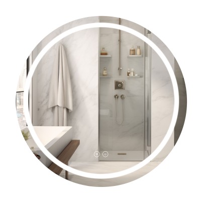 Зеркало Qtap Mideya (MI6) R900 с LED-подсветкой Touch, с антизапотеванием, диммером, рег. яркости QT2078NCR9090W