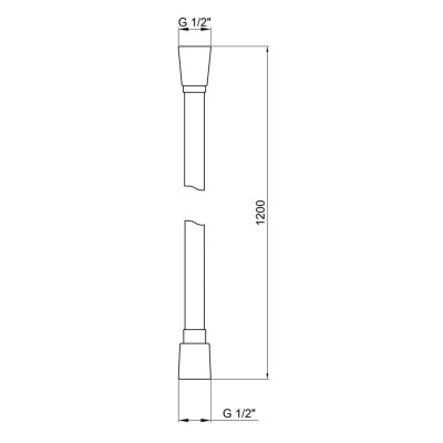 Акционный набор 2+1: Шланг для ручного душа 1200 мм Qtap Hadice QT054BL43073 Black Matt