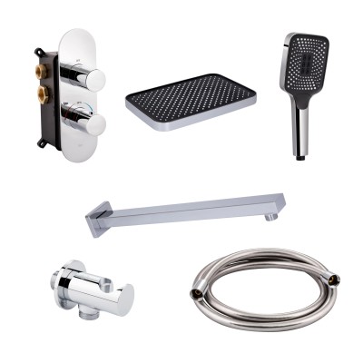 Душевая система Qtap Votice QTVOT65T105OGC (QTHLA107CRM45944+QTRUC125CRM45954+QTTRU120CRM45928+QTCRMBH030+QTHADPVC160C)