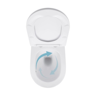 Подвесной унитаз Jay Ultra Quiet 520x360x320 + комплект инсталляции Nest 4 в 1 (линейная клавиша Chrome)