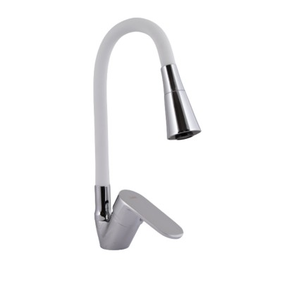 Смеситель для кухни Lidz Tani 008F3 с гибким изливом (k40) LDTAN008F3WCR37037 White / Chrome
