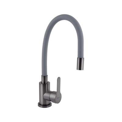 Смеситель для кухни Brinex Pure 015F3 с гибким изливом Graphite/Grey BRIPUR015F3GRG Смеситель для кухни Brinex Pure 015F3 с гибким изливом Graphite/Grey BRIPUR015F3GRG