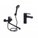 Комплект смесителей Lidz Latwa Black LDLAT001BLA45418 + Смеситель для ванны LDLAT005BLA45420
