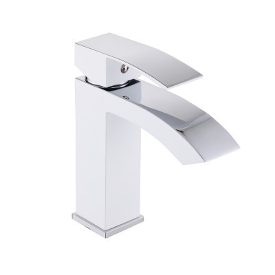 Смеситель для раковины Qtap Swan Cascada QTSWA270CRW45568 Chrome/White