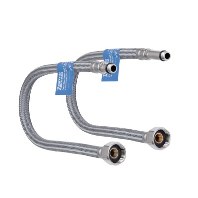 Шланг для подключения смесителя Thermo Alliance Standart (пара) 40 см NYLON M10x1/2"В TAS386W40 Шланг для подключения смесителя Thermo Alliance Standart (пара) 40 см NYLON M10x1/2"В TAS386W40