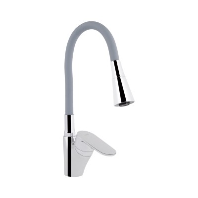 Смеситель для кухни Lidz Tani 007F3 с гибким изливом (k40) LDTAN007F3GCR31869 Grey / Chrome