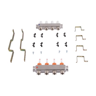 Коллектор с расходомерами (нерж.) 3/4"х4 Icma № К073