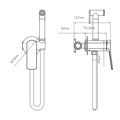 Набор для гигиенического душа Qtap Slavonice QTSLA262CRM45915 Chrome Набор для гигиенического душа Qtap Slavonice QTSLA262CRM45915 Chrome