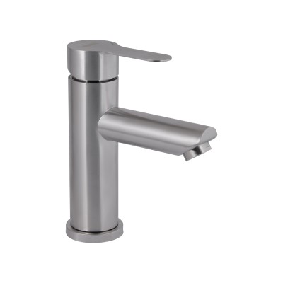 Смеситель для раковины Brinex Pure 001F низкий Nickel BRIPUR001FNKL