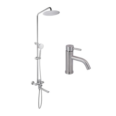 Комплект для душевой комнаты Lidz Aria 1033 Душевая система на 3 потребителя (k35) Nickel +Lidz Aria 0011F Смеситель для раковины (k35) Nickel Комплект для душевой комнаты Lidz Aria 1033 Душевая система на 3 потребителя (k35) Nickel +Lidz Aria 0011F Смеситель для раковины (k35) Nickel