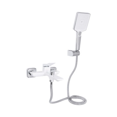 Смеситель для ванны Qtap Presto (c душевым гарнитуром) QTPRE259CRW45579 Chrome/White