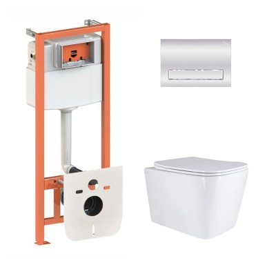 Подвесной унитаз Qtap Tern Ultra Quiet 525x345x360 + комплект инсталляции Nest 4 в 1 (линейная клавиша Chrome) Подвесной унитаз Qtap Tern Ultra Quiet 525x345x360 + комплект инсталляции Nest 4 в 1 (линейная клавиша Chrome)