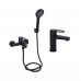 Комплект смесителей Lidz Latwa Black LDLAT001BLA45418 + Смеситель для ванны LDLAT006BLA45419