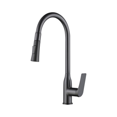 Смеситель для кухни Qtap Vlasta New с выдвижным изливом QTVLA344GMB45647 Gunmetal Black PVD Смеситель для кухни Qtap Vlasta New с выдвижным изливом QTVLA344GMB45647 Gunmetal Black PVD
