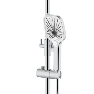 Душевая система Qtap Gemini на три потребителя (с изливом) QTGEM111CRM45685 Chrome
