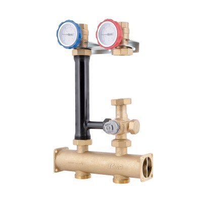 Насосная группа Icma с ручной регулировкой и термостатическим смесителем правое подключение 1 1/2"x3/4" №R004