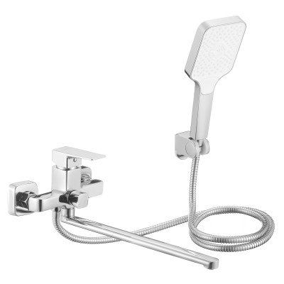 Смеситель латунный для ванны Lidz Orion 005 с поворотным изливом (c душевым гарнитуром) (k35) LDORI005CRM48094 Chrome Смеситель латунный для ванны Lidz Orion 005 с поворотным изливом (c душевым гарнитуром) (k35) LDORI005CRM48094 Chrome