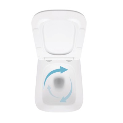 Подвесной унитаз Crow Ultra Quiet 520×360×290 + комплект инсталляции Nest 4 в 1 (круглая клавиша Chrome)