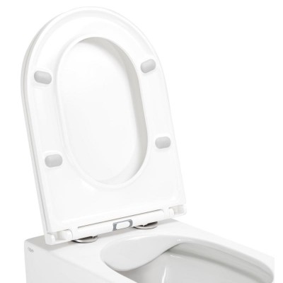 Унитаз подвесной Qtap Scorpio безободковый Ultra Quiet с сиденьем Soft-close QT1433053EUQW