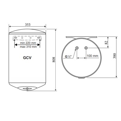 Водонагреватель Tesy Anticalc Slim 50 л, сухой ТЭН 2х0,8 кВт (GCV503516DB14TBRC) 304890 Водонагреватель Tesy Anticalc Slim 50 л, сухой ТЭН 2х0,8 кВт (GCV503516DB14TBRC) 304890