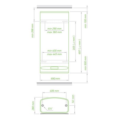 Водонагреватель Tesy BelliSlimo 25 л, мокрый ТЭН 1,2 кВт (GCR302712E31EC) 304550