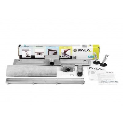 Трап для душа FALA "OLIMP" с нержавеющей стали 60 х 7 х 7 см