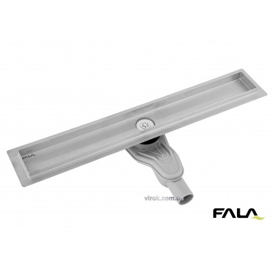 Трап напольный с поворотным сифоном FALA "WET&DRY" с нержавеющей стали 70 x 4 см