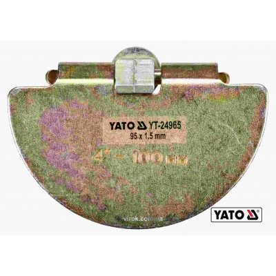 Скребок полукруглый для очистки канализации YATO 9.5 см x 1.5 мм с оцинкованной стали для YT-24980 Скребок полукруглый для очистки канализации YATO 9.5 см x 1.5 мм с оцинкованной стали для YT-24980