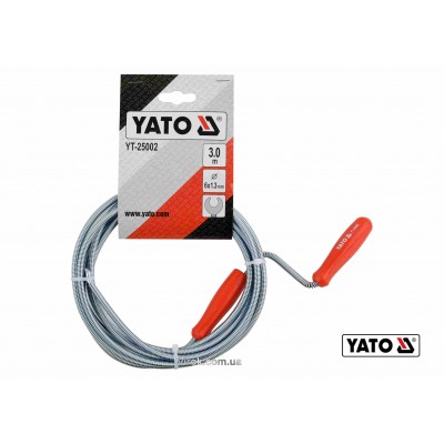 Трос для очистки канализационных труб YATO 6 мм x 3 м