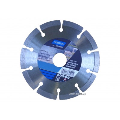 Диск алмазний NORTON-DIY UNIVERSAL сегментний Ø=180 / 25.4 / 22.23 мм