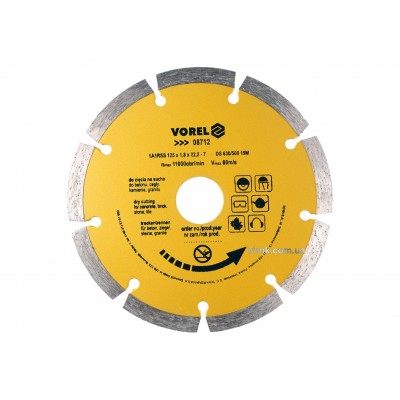 Диск отрезной алмазный VOREL "SEGMENT" Ø=125 мм Диск отрезной алмазный VOREL "SEGMENT" Ø=125 мм