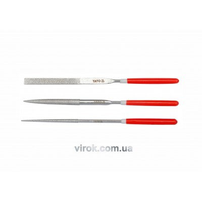 Набор надфилей алмазных YATO 140/50 х 3 мм 3 шт