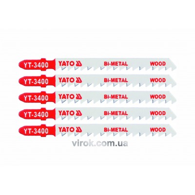 Пильное полотно для электролобзика (дерево, сталь) YATO Bi-Metal 6TPI 100 мм 5 шт