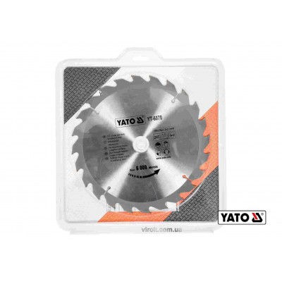 Диск пильный по дереву YATO 250 х 30 x 3.2 x 2.2 мм 24 зубца R.P.M до 6000 1/мин Диск пильный по дереву YATO 250 х 30 x 3.2 x 2.2 мм 24 зубца R.P.M до 6000 1/мин