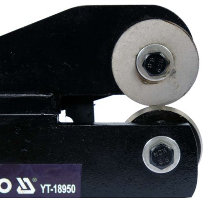 Ножиці по листовому металу t= 1.2-2 мм з дисковими різцями YATO: важіль l= 290 мм, плита- 70х 55 мм