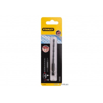 Сверло по металлу, дереву, пластику STANLEY SUPER-LOCK с хвостовиком 1/4" 4 х 88/54 мм