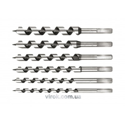 Набор спиральных сверл по дереву STHOR 10-20 мм 230 мм 6 шт Набор спиральных сверл по дереву STHOR 10-20 мм 230 мм 6 шт