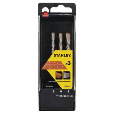 Набор сверл по бетону SDS Plus STANLEY 5-8 мм 3 шт Набор сверл по бетону SDS Plus STANLEY 5-8 мм 3 шт