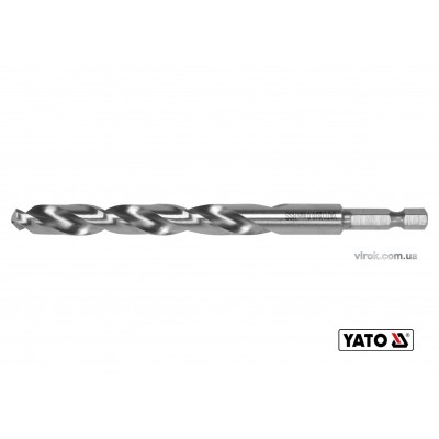 Сверло по металлу YATO 10 x 133/87 мм HEX-1/4" HSS 6542 для нержавеющей конструктивной легированной стали