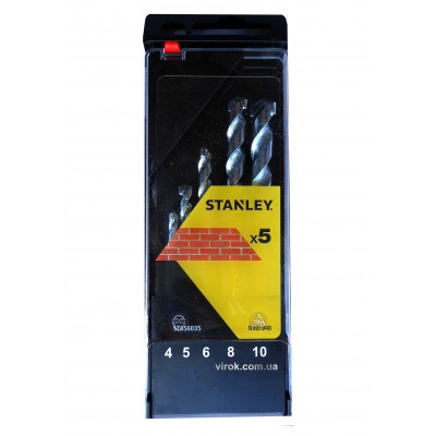 Набор cверл по кирпичу STANLEY 4-10 мм 5 шт Набор cверл по кирпичу STANLEY 4-10 мм 5 шт