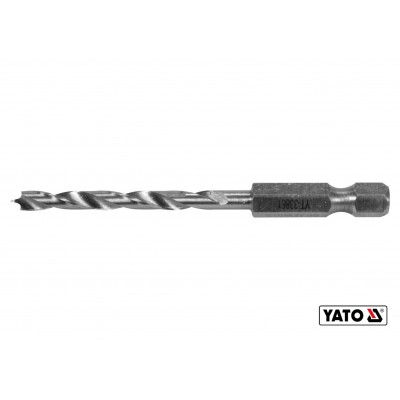 Сверло по дереву спиральное YATO Ø4 x 75/40 мм HEX 1/4" HSS 4241