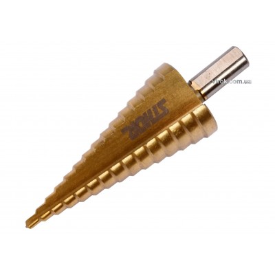 Сверло коническое ступенчатое по металлу STHOR 4-32 мм HSS 4241