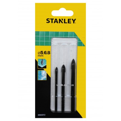 Набор сверл по керамической плитке STANLEY 5-8 мм 3 шт