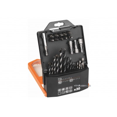 Набор сверл и отверточных насадок AEG 30 шт в футляре (4932430410)