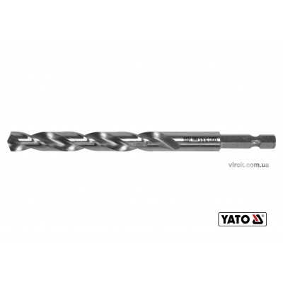 Сверло по металлу YATO 9.5 x 125/81 мм HEX-1/4" HSS 6542 для нержавеющей конструктивной легированной стали