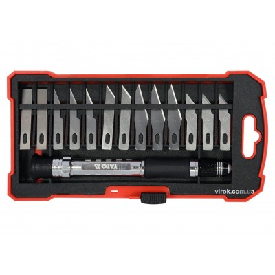 Набор ножей для точных работ с держателем YATO 14 шт Набор ножей для точных работ с держателем YATO 14 шт