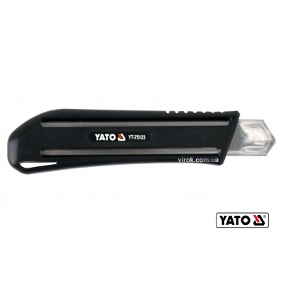 Нож YATO с высувным лезвием с отламывающимися сегментами 18 мм Нож YATO с высувным лезвием с отламывающимися сегментами 18 мм