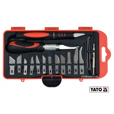 Ножи прецизионные YATO со сменными лезвиями 16 шт Ножи прецизионные YATO со сменными лезвиями 16 шт