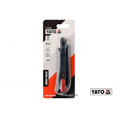 Нож YATO с высувным лезвием с отламывающимися сегментами 18 мм Нож YATO с высувным лезвием с отламывающимися сегментами 18 мм