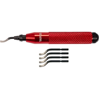 Ніж для знімання фаски і задирок універсальний YATO, l= 135 мм, алюміній/ сталь, 5 запасних лез